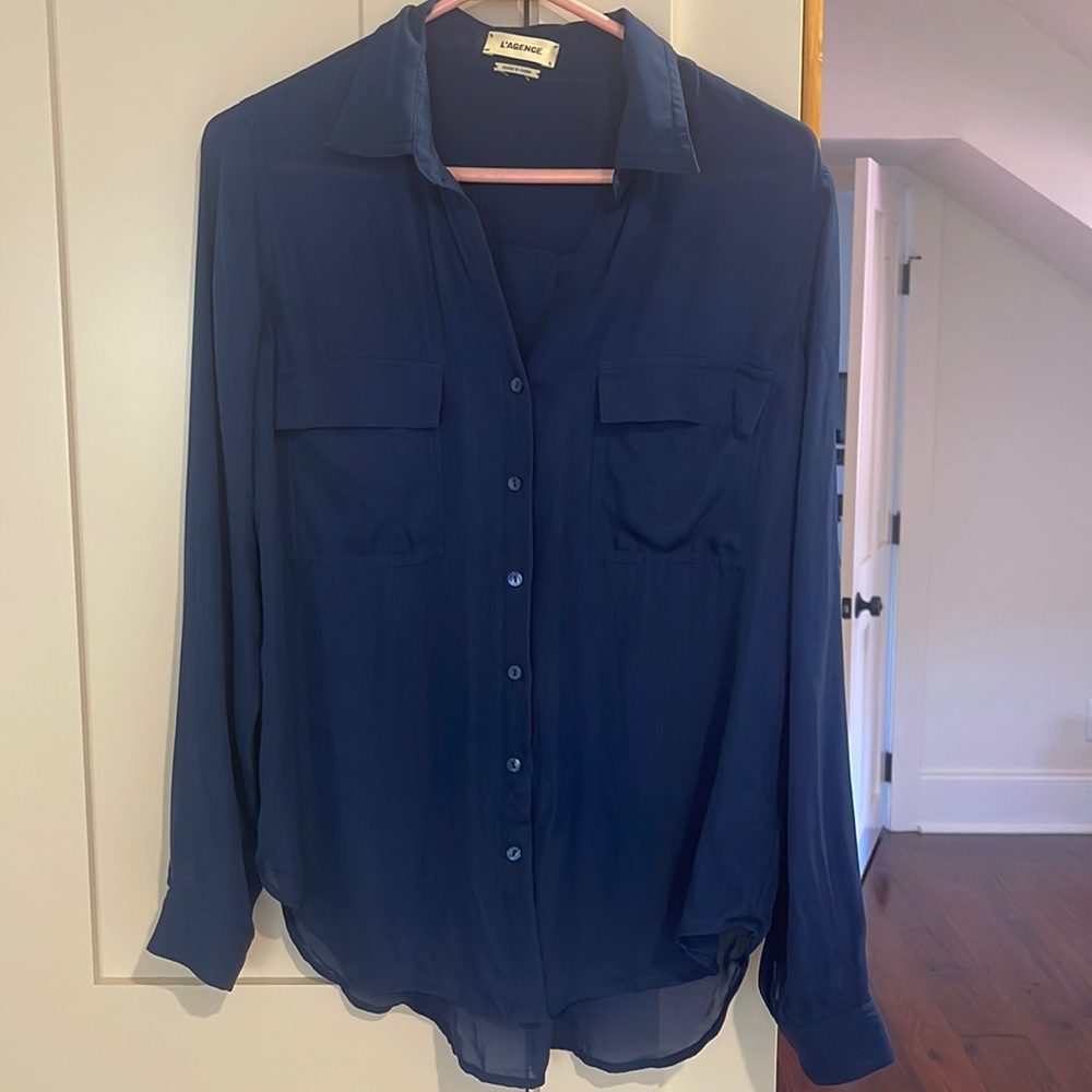 L’Agence Margaret Silk Blouse - XS